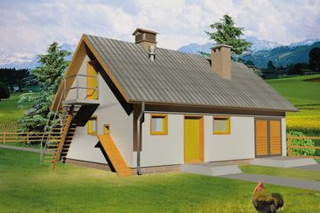  Projekt budynku inwentarskiego WB-3510 (KRA3742) - projekt budynku parterowego - Zdjęcie 4