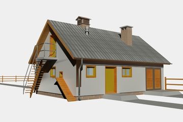  Projekt budynku inwentarskiego WB-3510 (KRA3742) - projekt budynku parterowego - Zdjęcie 3