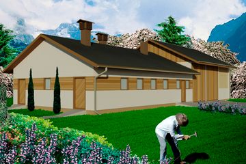  Projekt obory WB-3602 (KRA3750) - projekt obory parterowego - Zdjęcie 3