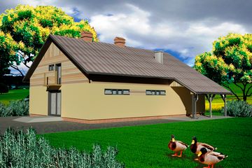  Projekt obory WB-3645 (KRA3751) - projekt obory parterowego - Zdjęcie 1