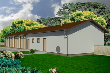  Projekt budynku gospodarczego WB-3706 (KRA3760) - projekt budynku parterowego - Zdjęcie 1