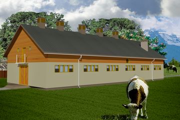  Projekt obory WB-3723 (KRA3765) - projekt obory parterowego - Zdjęcie 1