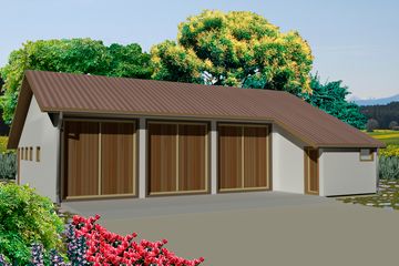  Projekt budynku gospodarczego WB-3740 (KRA3769) - projekt budynku parterowego - Zdjęcie 1