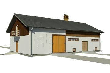  Projekt obory WB-3743 (KRA3792) - projekt obory parterowego - Zdjęcie 2