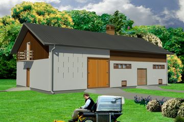  Projekt obory WB-3743 (KRA3792) - projekt obory parterowego - Zdjęcie 4