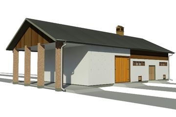  Projekt obory WB-3743 (KRA3792) - projekt obory parterowego - Zdjęcie 3