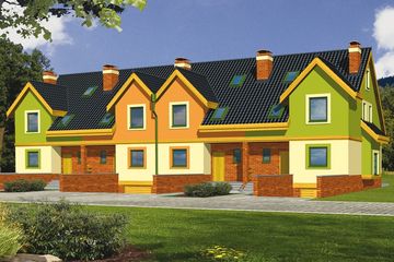  Projekt domu Mozaika segment skrajny prawy (WRD2087) - projekt domu parterowego z poddaszem - Zdjęcie 1