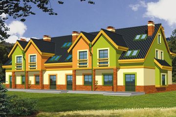  Projekt domu Mozaika segment skrajny prawy (WRD2087) - projekt domu parterowego z poddaszem - Zdjęcie 2