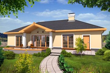  Projekt domu Leon wersja A paliwo stałe (WRD2041) - projekt domu parterowego - Zdjęcie 2