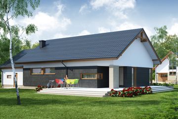  Projekt domu Midas 2 PS (WRW1224) - projekt domu parterowego - Zdjęcie 3