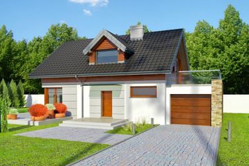  Projekt domu przy Alabastrowej 27 (KRK1376) - projekt domu parterowego z poddaszem - Zdjęcie 2