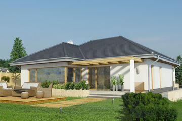  Projekt domu Houston II DCB107a (WOB1558) - projekt domu parterowego - Zdjęcie 2