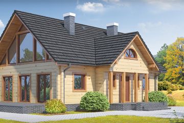  Projekt domu Chmielów dw 15 (KRP1614) - projekt domu parterowego z poddaszem - Zdjęcie 1