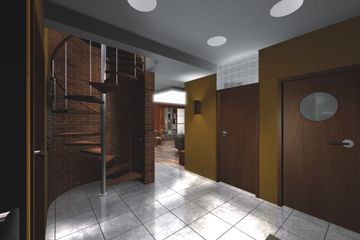  Projekt domu Wierzba B garaż z przodu schody kręte (WRD1450) - projekt domu parterowego z poddaszem - Zdjęcie 9