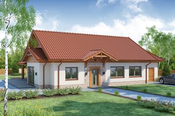  Projekt domu Lena (WRW1225) - projekt domu parterowego - Zdjęcie 3