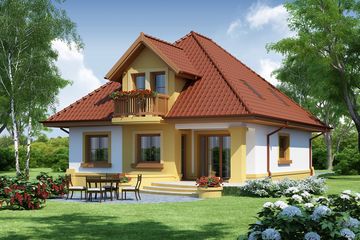  Projekt domu Apis 3 (WRW1007) - projekt domu parterowego z poddaszem - Zdjęcie 3