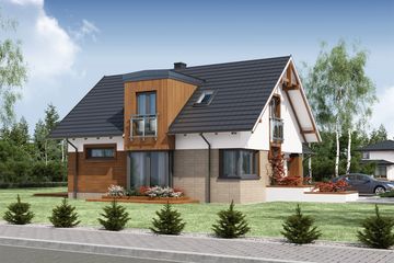  Projekt domu Apoloniusz (WRW1099) - projekt domu parterowego z poddaszem - Zdjęcie 3