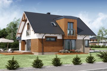  Projekt domu Apoloniusz (WRW1099) - projekt domu parterowego z poddaszem - Zdjęcie 4