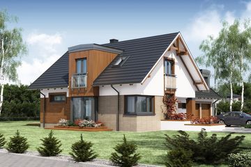 Projekt domu Apoloniusz 2 (WRW1111) - projekt domu parterowego z poddaszem - Zdjęcie 3