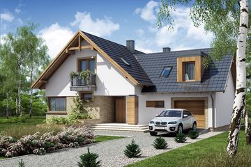  Projekt domu Archimedes (WRW1100) - projekt domu parterowego z poddaszem - Zdjęcie 3