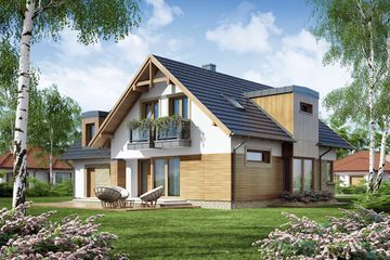  Projekt domu Archimedes (WRW1100) - projekt domu parterowego z poddaszem - Zdjęcie 4