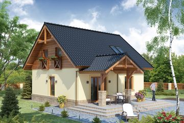  Projekt domu Aspazja (WRW1197) - projekt domu parterowego z poddaszem - Zdjęcie 3