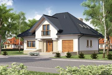  Projekt domu Aureliusz (WRW1073) - projekt domu parterowego z poddaszem - Zdjęcie 3