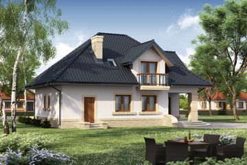  Projekt domu Aureliusz (WRW1073) - projekt domu parterowego z poddaszem - Zdjęcie 4