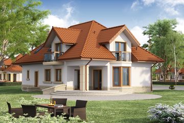  Projekt domu Aureliusz 2 (WRW1113) - projekt domu parterowego z poddaszem - Zdjęcie 3