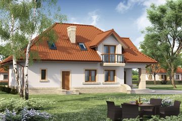  Projekt domu Aureliusz 2 (WRW1113) - projekt domu parterowego z poddaszem - Zdjęcie 4