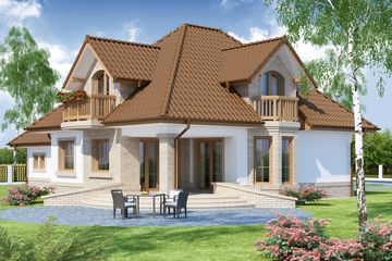  Projekt domu Tyberiusz 2 (WRW1162) - projekt domu parterowego z poddaszem - Zdjęcie 3