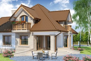  Projekt domu Tyberiusz 2 (WRW1162) - projekt domu parterowego z poddaszem - Zdjęcie 4