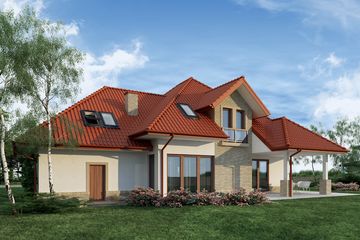  Projekt domu Berenike (WRW1074) - projekt domu parterowego z poddaszem - Zdjęcie 5