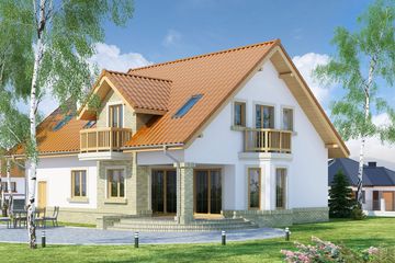  Projekt domu Bonita (WRW1158) - projekt domu parterowego z poddaszem - Zdjęcie 3