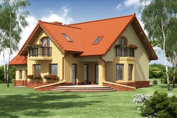  Projekt domu Cezar (WRW1022) - projekt domu parterowego z poddaszem - Zdjęcie 4