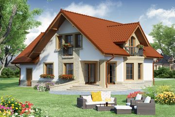  Projekt domu Cypryda (WRW1031) - projekt domu parterowego z poddaszem - Zdjęcie 3