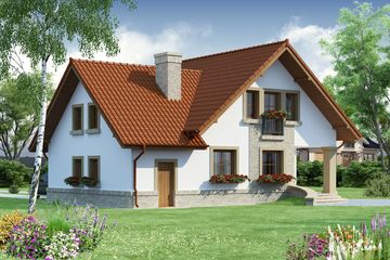  Projekt domu Cypryda (WRW1031) - projekt domu parterowego z poddaszem - Zdjęcie 4