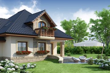  Projekt domu Damokles (WRW1124) - projekt domu parterowego z poddaszem - Zdjęcie 3