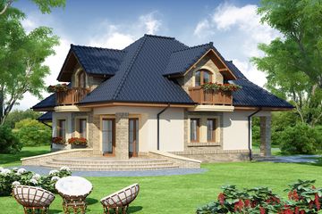  Projekt domu Damokles (WRW1124) - projekt domu parterowego z poddaszem - Zdjęcie 4