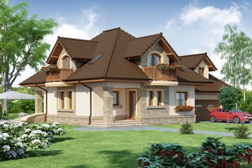  Projekt domu Damokles 2 (WRW1127) - projekt domu parterowego z poddaszem - Zdjęcie 3