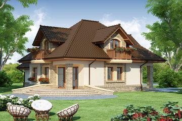  Projekt domu Damokles 2 (WRW1127) - projekt domu parterowego z poddaszem - Zdjęcie 4