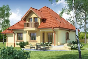  Projekt domu Dandys (WRW1006) - projekt domu parterowego z poddaszem - Zdjęcie 3