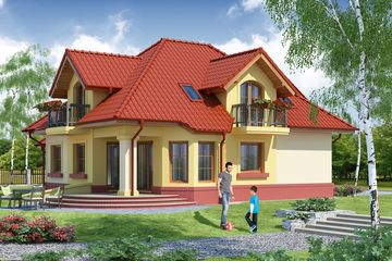  Projekt domu Dandys 1 (WRW1030) - projekt domu parterowego z poddaszem - Zdjęcie 3