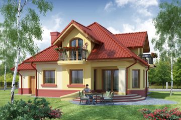  Projekt domu Dandys 1 (WRW1030) - projekt domu parterowego z poddaszem - Zdjęcie 4