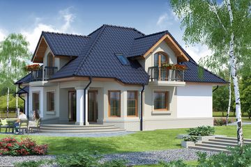  Projekt domu Dandys 1 G2 (WRW1037) - projekt domu parterowego z poddaszem - Zdjęcie 3