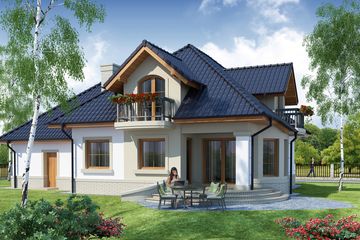  Projekt domu Dandys 1 G2 (WRW1037) - projekt domu parterowego z poddaszem - Zdjęcie 4