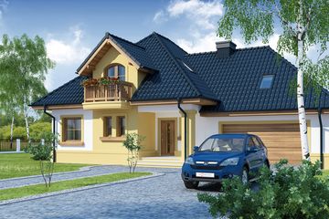  Projekt domu Dandys 2 (WRW1015) - projekt domu parterowego z poddaszem - Zdjęcie 3