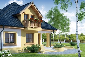  Projekt domu Dandys 2 (WRW1015) - projekt domu parterowego z poddaszem - Zdjęcie 4