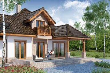  Projekt domu Delos (WRW1180) - projekt domu parterowego z poddaszem - Zdjęcie 4