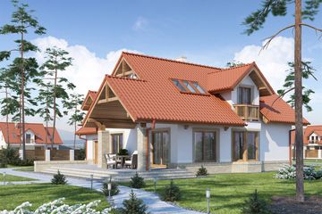  Projekt domu Diodor (WRW1178) - projekt domu parterowego z poddaszem - Zdjęcie 3